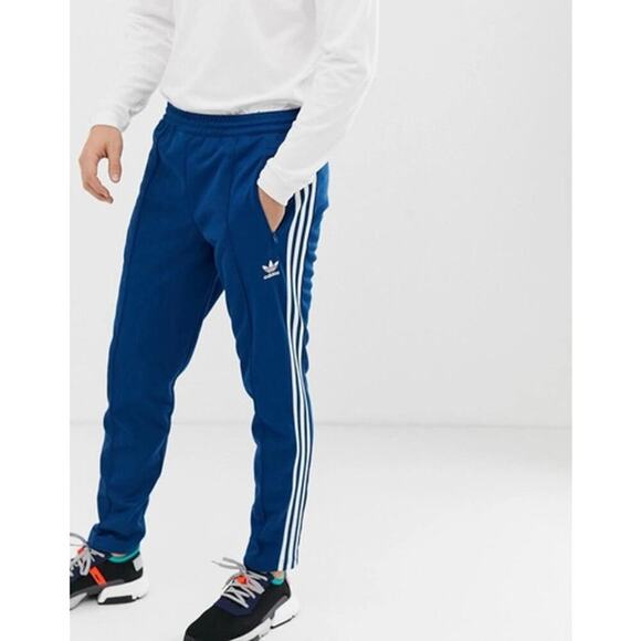 adidas Originals Other - Adidas Originals Men's Blue White 3-Stripes Beckenbauer Sweatpants Size Medium